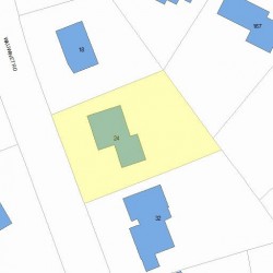 24 Wauwinet Rd, Newton MA 02465-2942 plot plan