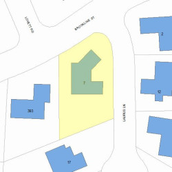 7 Laurus Ln, Newton MA 02459-3138 plot plan