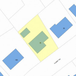 95 Albert Rd, Newton MA 02466-1300 plot plan