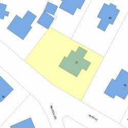25 River St, Newton MA  02465-1835 plot plan