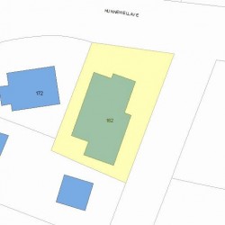 162 Hunnewell Ave, Newton MA 02458-2246 plot plan