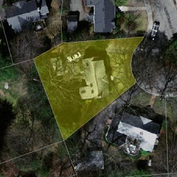 11 Glastonbury Oval, Newton MA  02468-1629 aerial view