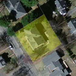 66 Bernard St, Newton MA 02461-1904 aerial view