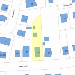289 Webster St, Newton MA 02466-2105 plot plan