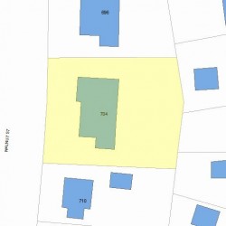 704 Walnut St, Newton MA 02459-1418 plot plan