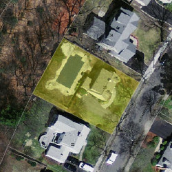 28 Clearwater Rd, Newton MA  02462-1104 aerial view