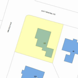 322 Waverley Ave, Newton MA 02458-2724 plot plan