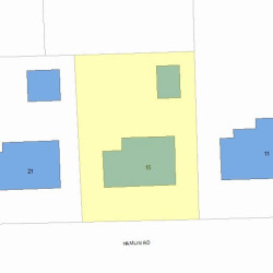 15 Hamlin Rd, Newton MA  02459-1001 plot plan