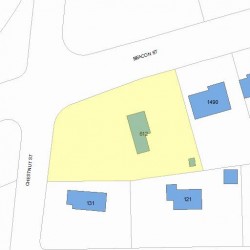 612 Chestnut St, Newton MA  02468-1615 plot plan
