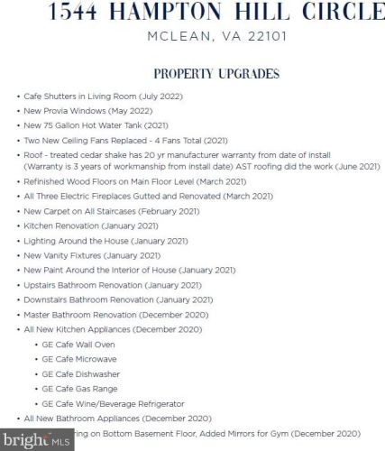 1544 Hampton Hill Cir, Mc Lean VA  22101-6021 exterior