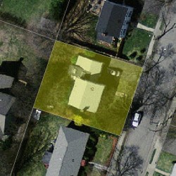 12 Fessenden St, Newton MA  02460-1118 aerial view