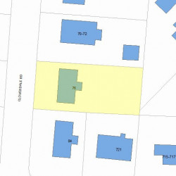 78 Cloverdale Rd, Newton MA 02461-1811 plot plan