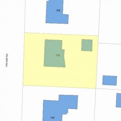 110 Oxford Rd, Newton MA 02459-2406 plot plan
