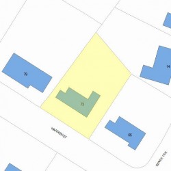 73 Warren St, Newton MA 02459-2334 plot plan
