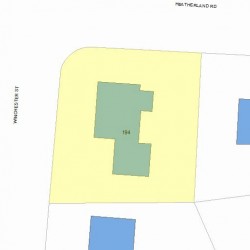 194 Winchester St, Newton MA  02461-2050 plot plan