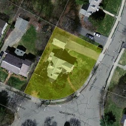 19 Carlton Rd, Newton MA 02468-1901 aerial view