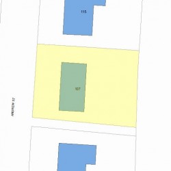 107 Andrew St, Newton MA  02461-2144 plot plan