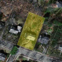 219 Mill St, Newton MA 02460-2447 aerial view