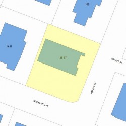 37 Jewett St, Newton MA 02458-1501 plot plan
