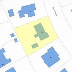 54 Mccarthy Rd, Newton MA  02459-3505 plot plan