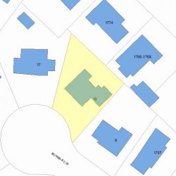 15 Bonmar Cir, Newton MA 02466-2708 plot plan