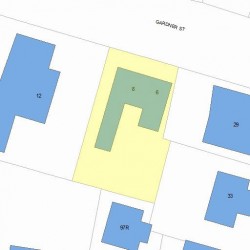 8 Gardner St, Newton MA  02458-1505 plot plan