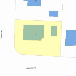 72 Oxford Rd, Newton MA  02459-2405 plot plan
