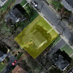 25 Larchmont Ave, Newton MA  02468-2033 aerial view