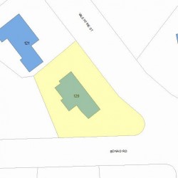 129 Valentine St, Newton MA 02465-3027 plot plan