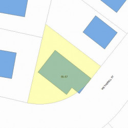 55 Wetherell St, Newton MA  02464-1416 plot plan