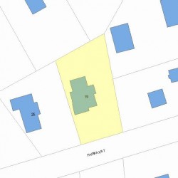19 Fairfax St, Newton MA  02465-2606 plot plan