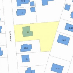 20 Clarendon St, Newton MA  02460-2021 plot plan