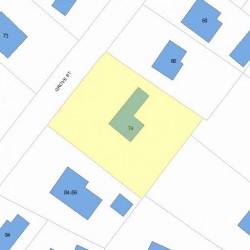 74 Grove St, Newton MA 02466-2317 plot plan