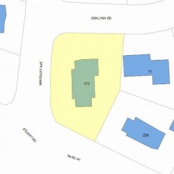 470 Waverley Ave, Newton MA 02459-1247 plot plan