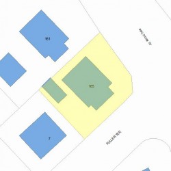 165 Waltham St, Newton MA 02465-1334 plot plan
