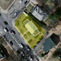 58 Walnut St, Newton MA 02460-1314 aerial view