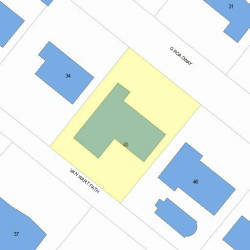 40 Van Wart Path, Newton MA  02459-3722 plot plan