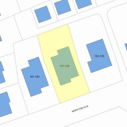 137 Norwood Ave, Newton MA  02460-2055 plot plan