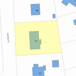 498 Chestnut St, Newton MA  02468-1224 plot plan